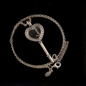 Pandora Heart Key Long Necklace